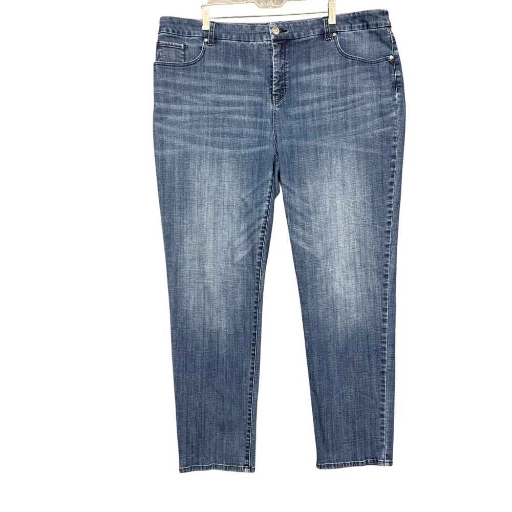 Chicos Jeans 3.5T Womens‎ 18 Tall Blue So Slimming Girlfriend Slim Ankle Stretch